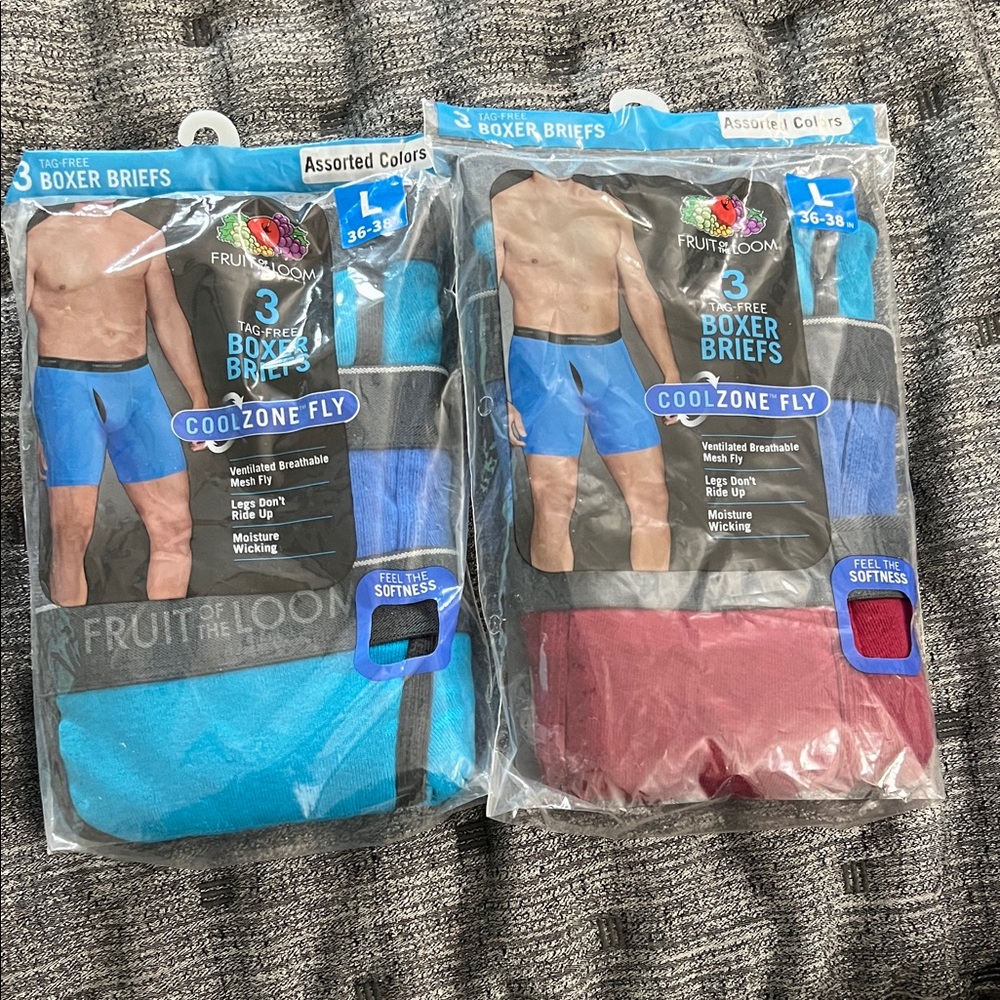 Fruit of the Loom Men's Boxer Briefs - Assorted Colors